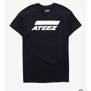 Ateez Line Logo T-Shirt Small | Black White Kpop‎ Atiny A-tee-z Graphic Tee